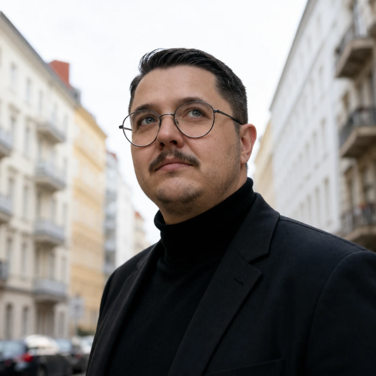 Matthias Siwy on a street in Berlin